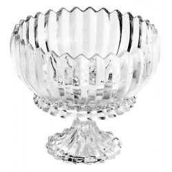 Centro de Mesa 23,5x23,5x20cm Geneva de Cristal Ecológico Com Base